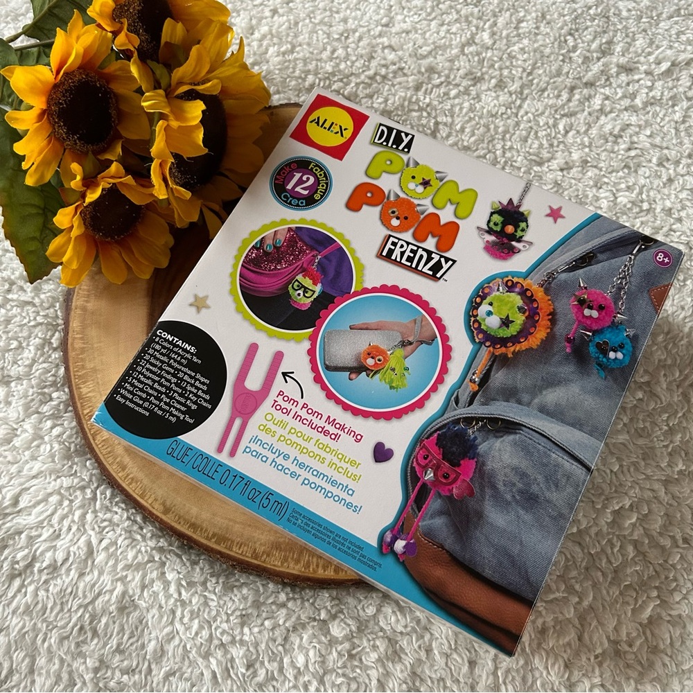 Alex Toys Craft DIY Pom Pom Frenzy Kit New in Box Incomplete